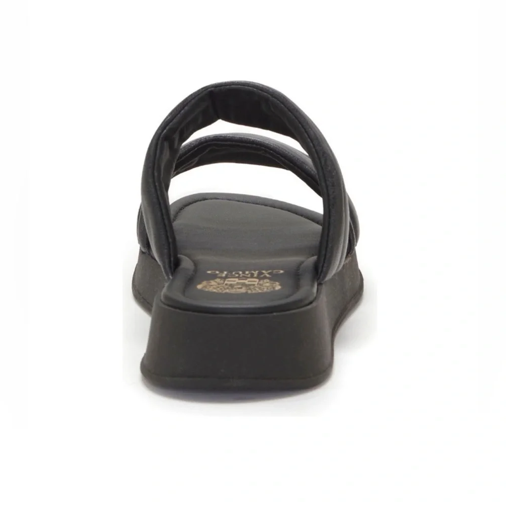 Vince Camuto Black Open Toe Sandals with‎ Thick Sole and Padded Straps